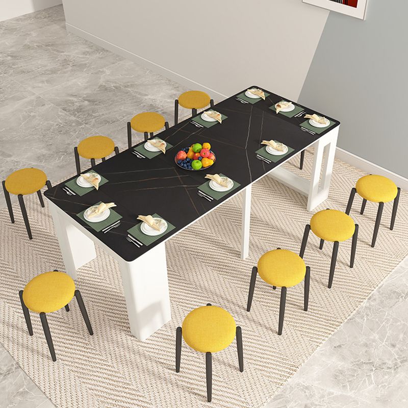 Contemporary Dining Table Rectangle Folding Dining Site Table,19.7"L x 31.5"W x 29.5"H
