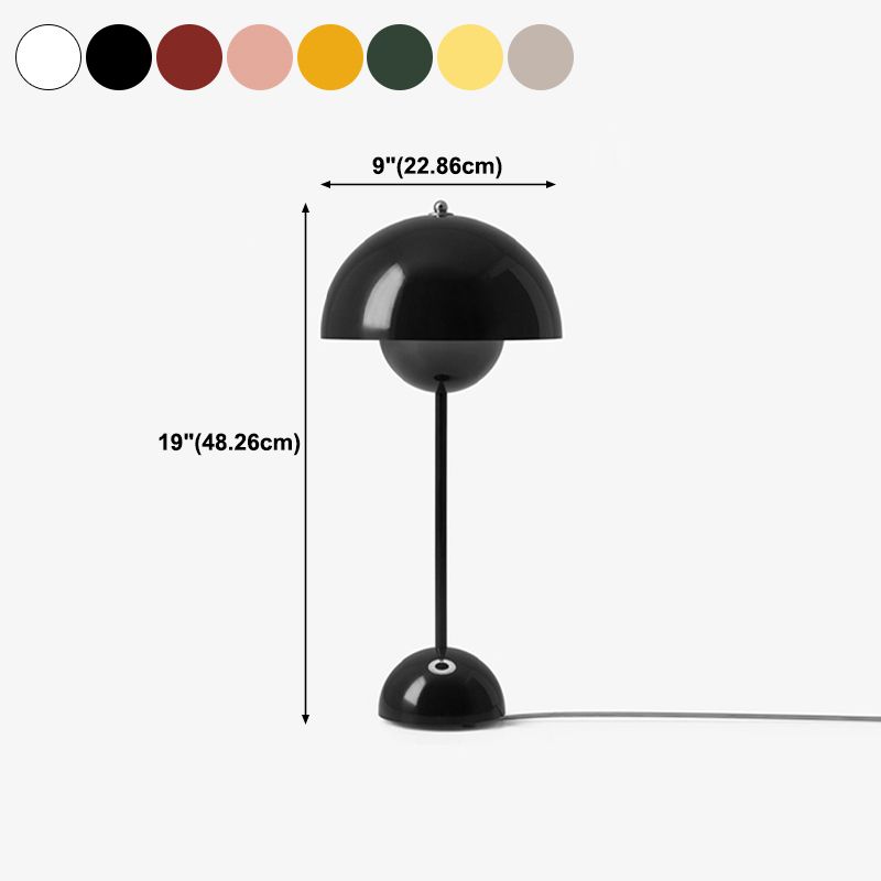 Domed Table Light Simplicity Style Metal Night Table Lamp for Bedside