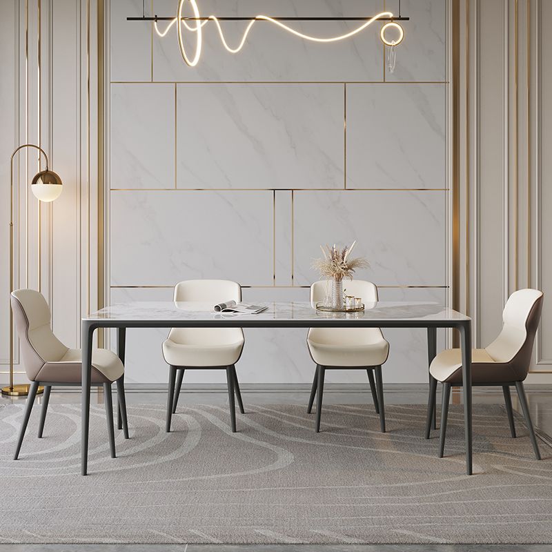 Sintered Stone Home Dining Table Industrial Rectangle Kitchen Table