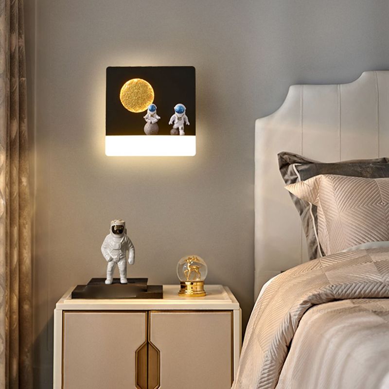 Metal Geometric Wall Lighting Kid 1-Light Wall Mount Light Fixture (Decoration Included)