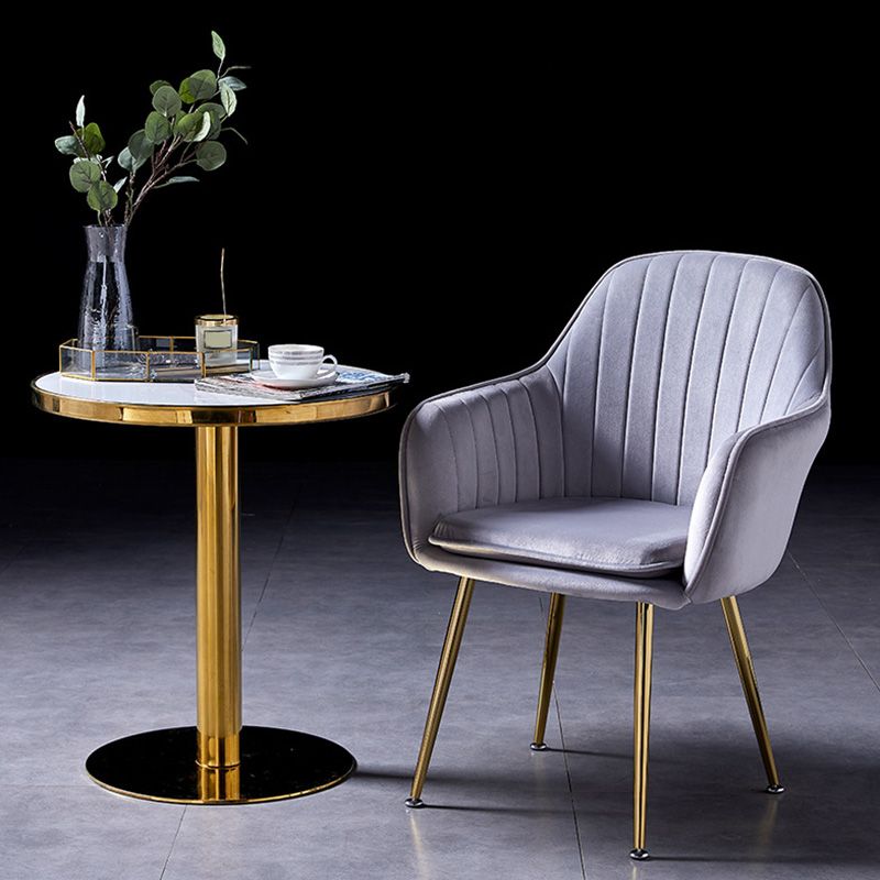 23.6"Wide Solid Color Armchair with Basic Four Legs for Bedroom