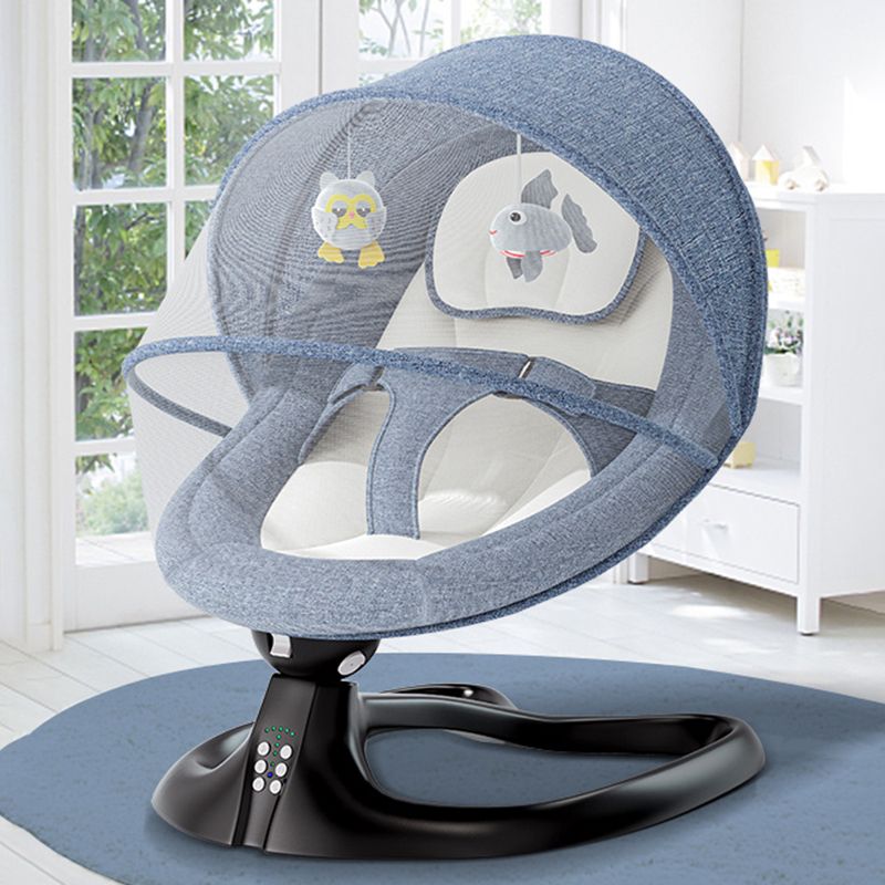 Modern Rocking Electric Crib Cradle Height Adjustable with Canopy