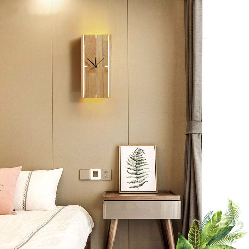Modern Clock Wall Lighting Study Study Study Study Light Funce in beige