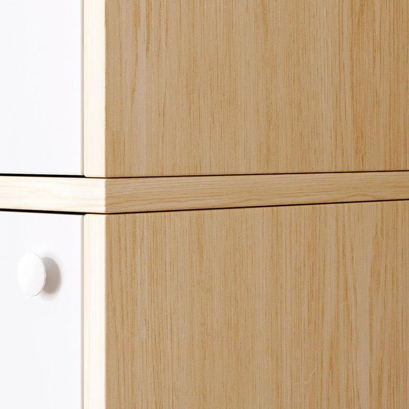 Contemporary Rectangle Standard Wood Knobs Natural Or White Cabinet