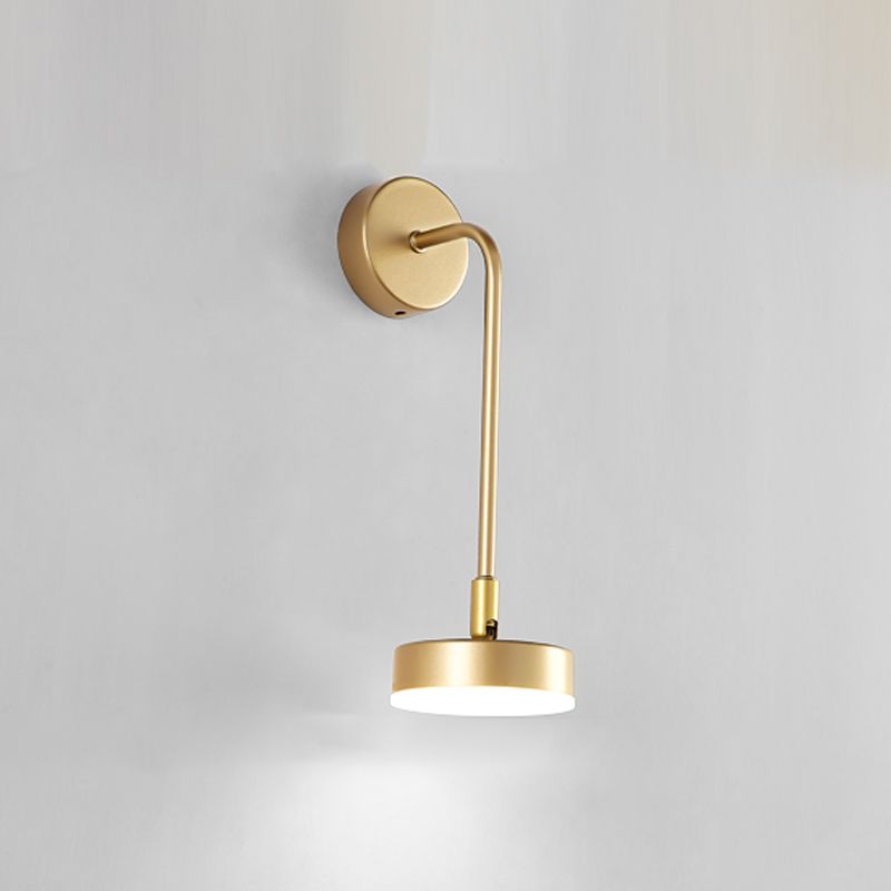 Iluminación simple montada en la pared lámpara de apliques de pared de metal de estilo de metal moderno