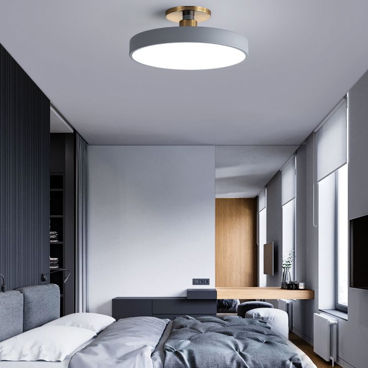Circular Ring Acrylic Semi Flush Mount Lighting Modern LED Semi Flush Ceiling Light Fixture