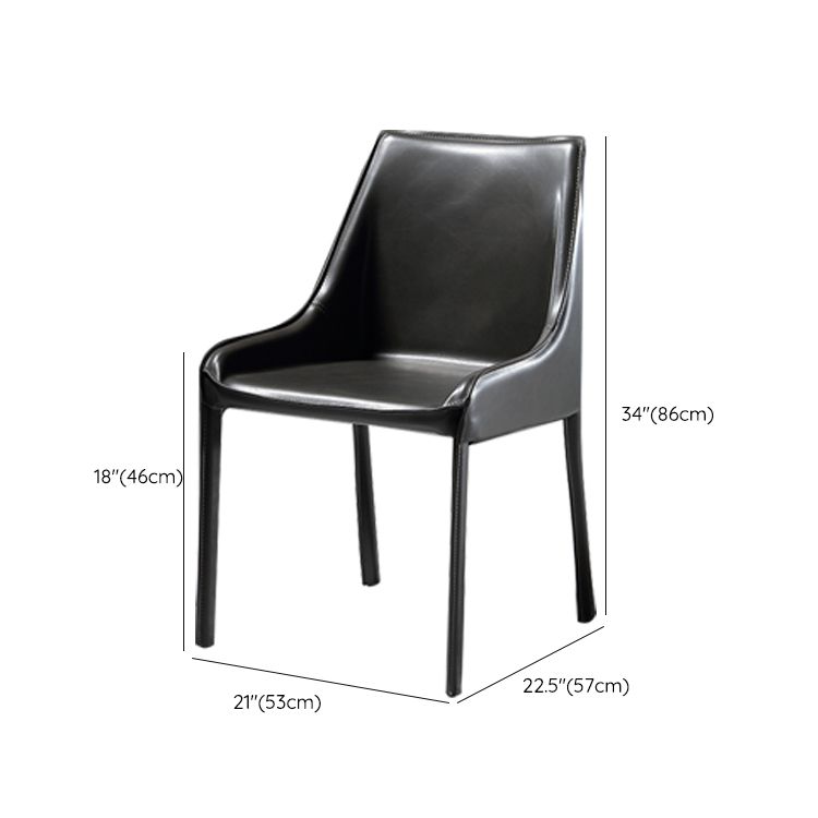 Industrial Kitchen Dining Side Chair Parsons Chair in Black Finish