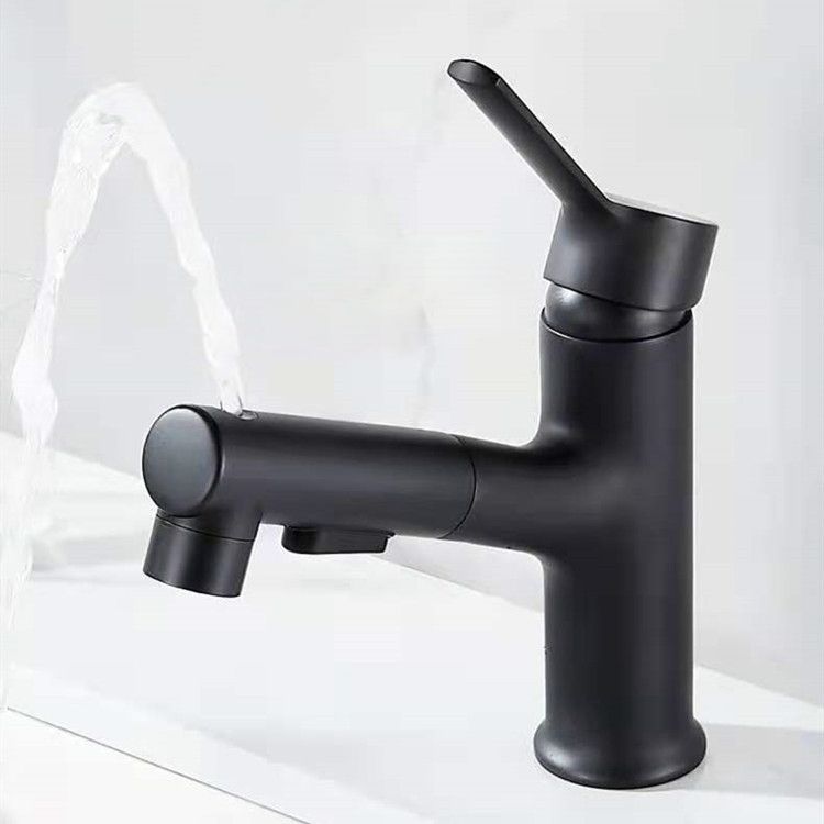 Contemporary Sink Faucet Pure Color Low Arc Vessel Sink Faucet for Bathroom