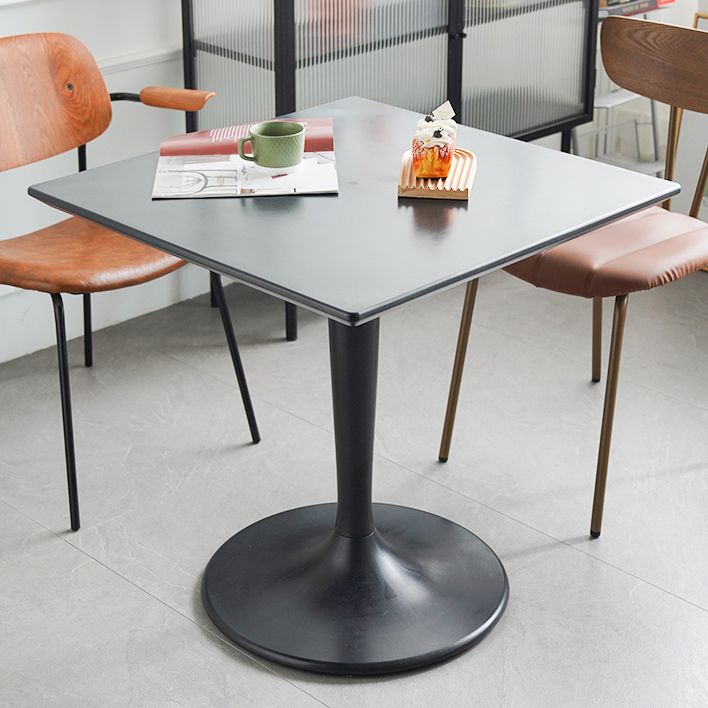 Mesa de comedor de estilo industrial, colección de comedor de plástico con base de tulipán
