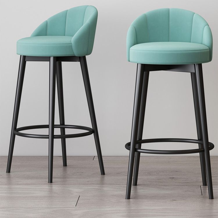 Metall skandinavische Küche Esszimmer Armless Stuhl Low Back Bar Hocker