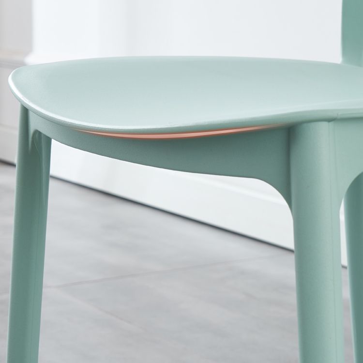 Plastic Side Chair Contemporary Multicolor Open Back Side Chair for Dining Room