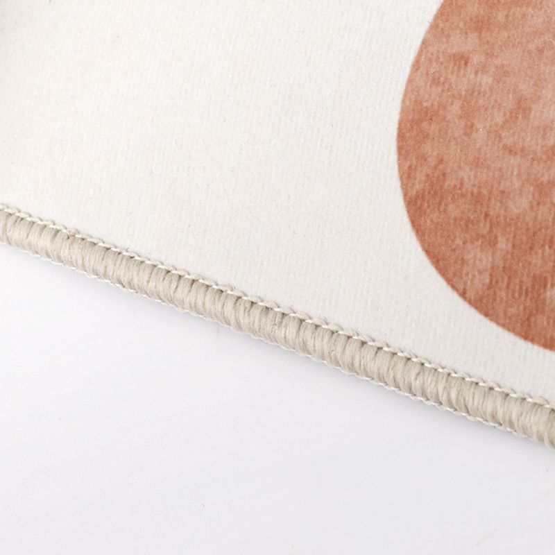 Apricot Tone Modern Indoor Rug Polyester Abstractic Print Carpet Easy Care Rug for Home Decoration