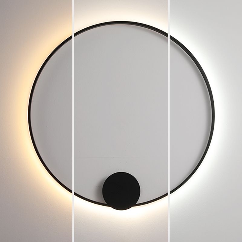 Modern Minimalist Minimalist Circular Montate Montate Metal 1 Light Sconce Light Set per camera da letto