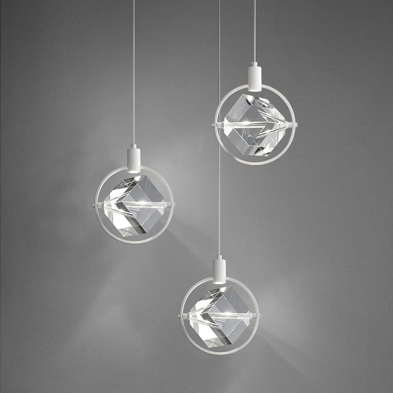 Crystal Hanging Light Modern Style Pendent Lighting Fixture for Sitting Room