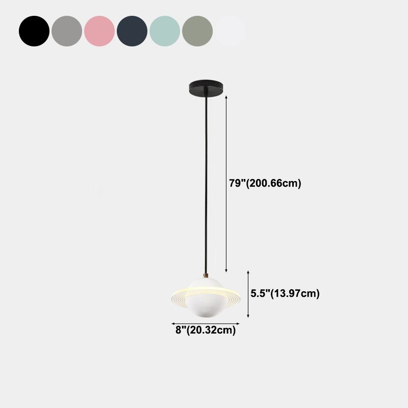 Modern Style Spherical Shape Hanging Light Stone Hanging Lamp for Bedroom