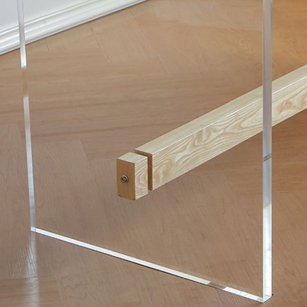 Modern Brown Wood Dining Table Rectangle Dining Table for Kitchen