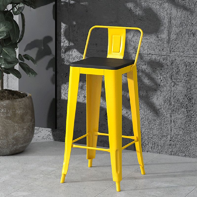 1/4 Pieces Industrial Rectangle Solid Wood Counter Table with High Stools