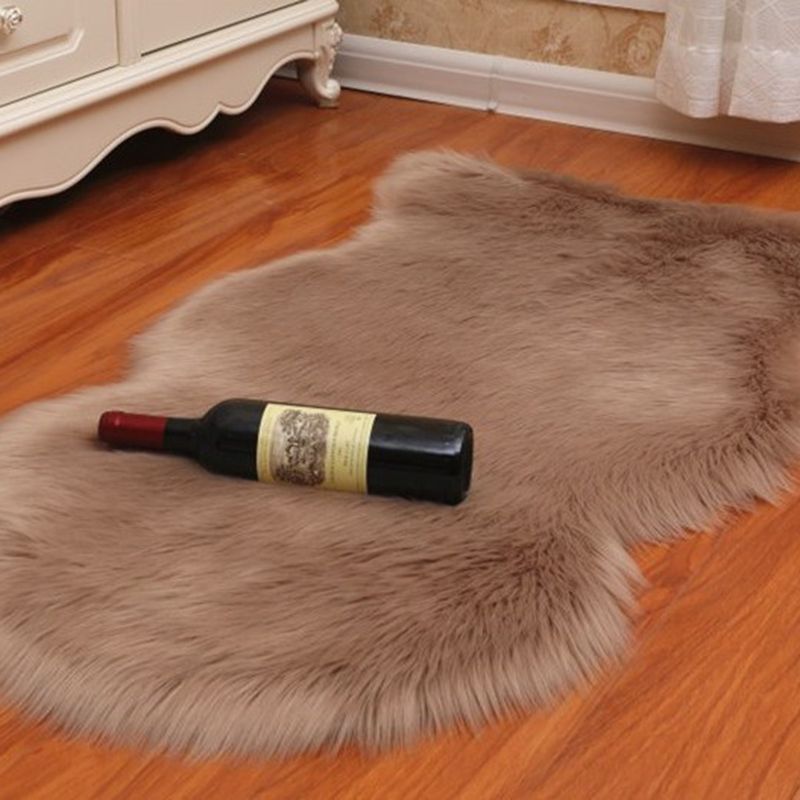 Multi-Color Solid Color Rug Fuzzy Casual Indoor Rug Anti-Slip Backing Pet Friendly Washable Area Carpet for Bedroom