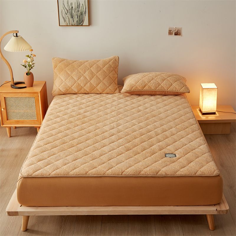 Sheet Sets Flannel Solid Color Wrinkle Resistant Ultra Soft Breathable Bed Sheet Set