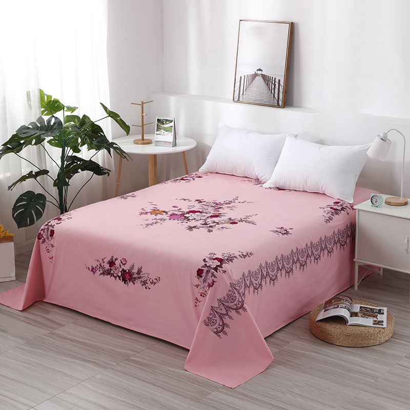 Sheets Cotton Floral Printed Breathable Wrinkle Resistant Ultra Soft Bed Sheet Set