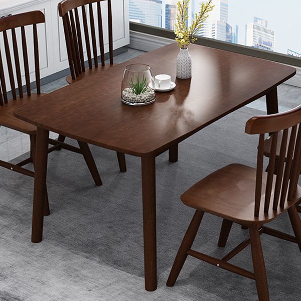 Oak Table Dining Table Contemporary Dinner Room Kitchen Table with 4-foot