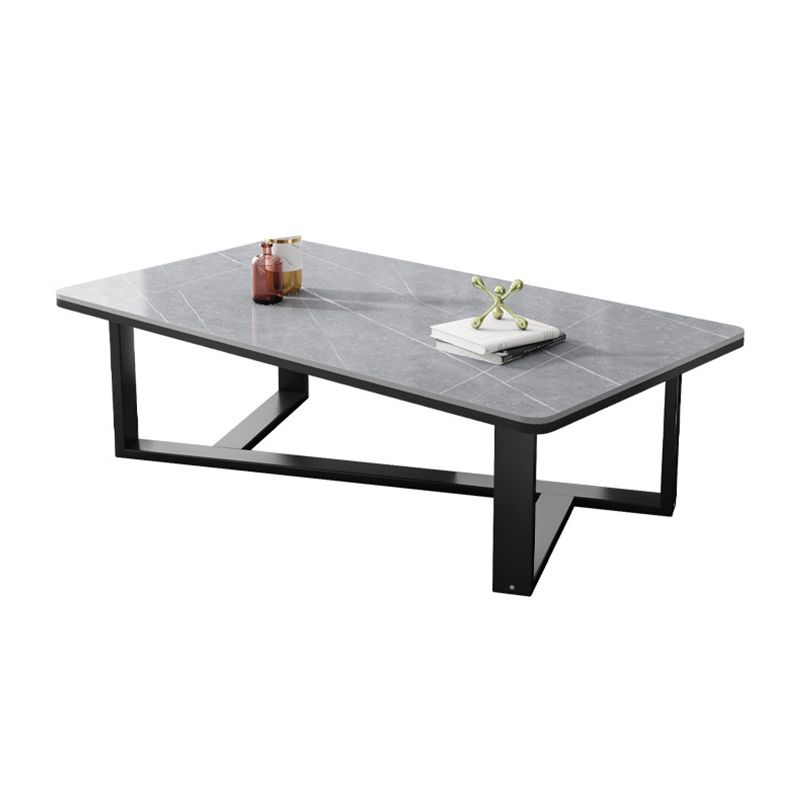 Single Coffee Table Slate Rectangular Coffee Table for Living Room