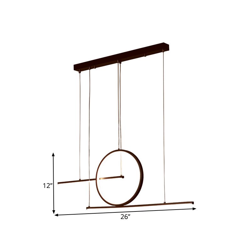 Pendre de chute noire / dorée du restaurant LED Restaurant LAM