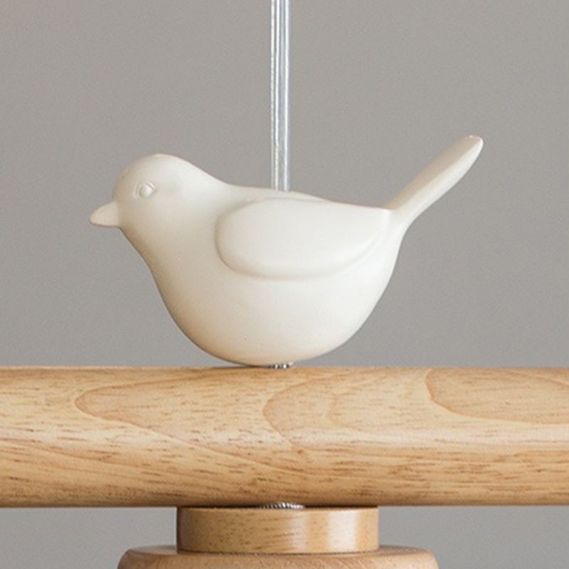 3 Lights Island Pendant Macaron Bowl Metal Pendant with Wood Electric Light Socket