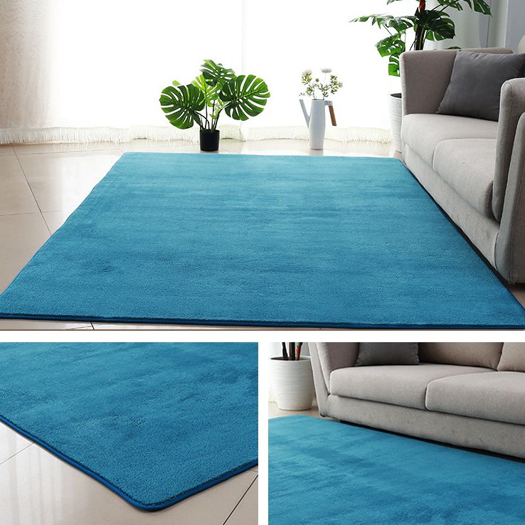 Modern Solid Color Carpet Washable Area Rug Polyster Anti-Slip Area Carpet for Living Room
