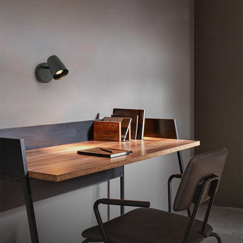 Modern Simple Wall Light Cylinder Shape Rotatable Wall Lamp for Living Room
