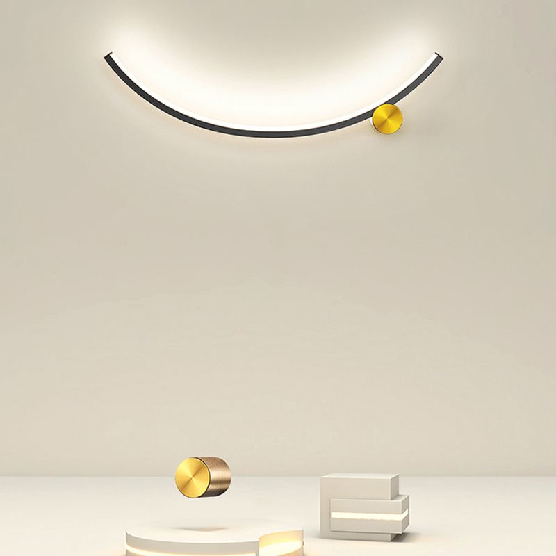 Aluminum Linear Wall Light Nordic Style 1 Light LED Wall Sconce for Living Room