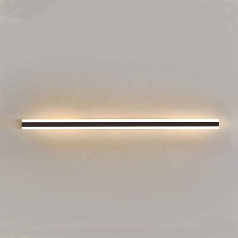 Black LED Wall Lamp in Modern Minimalist Acrylic Linear Wall Light