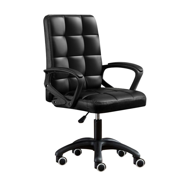 Modern Slide Office Chair Adjustable Seat Height with Wheels