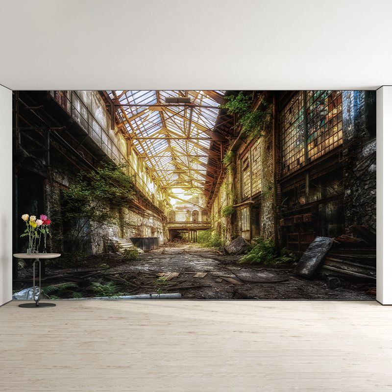 Industrial Style Extensive Space Mural Wallpaper Living Room Wall Covering, Customed Size