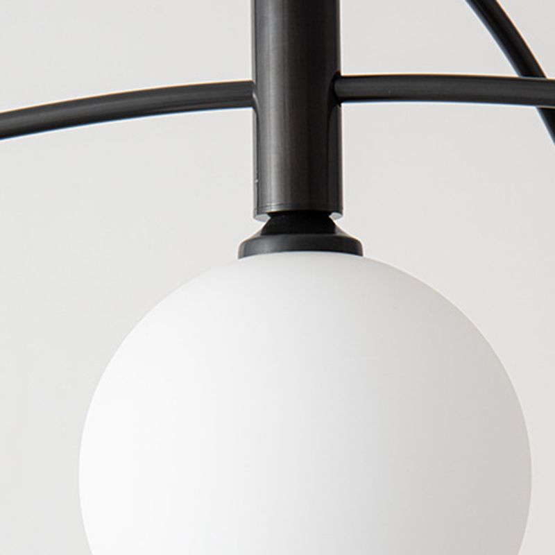 Ball Shape Glass Island Pendants Modern Style 5 Lights Island Pendant Lights