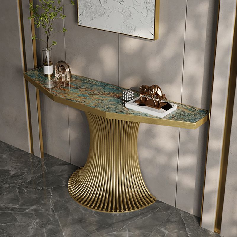 Geometric Shape Contemporary Console Table Stone Console Sofa Table for Hall