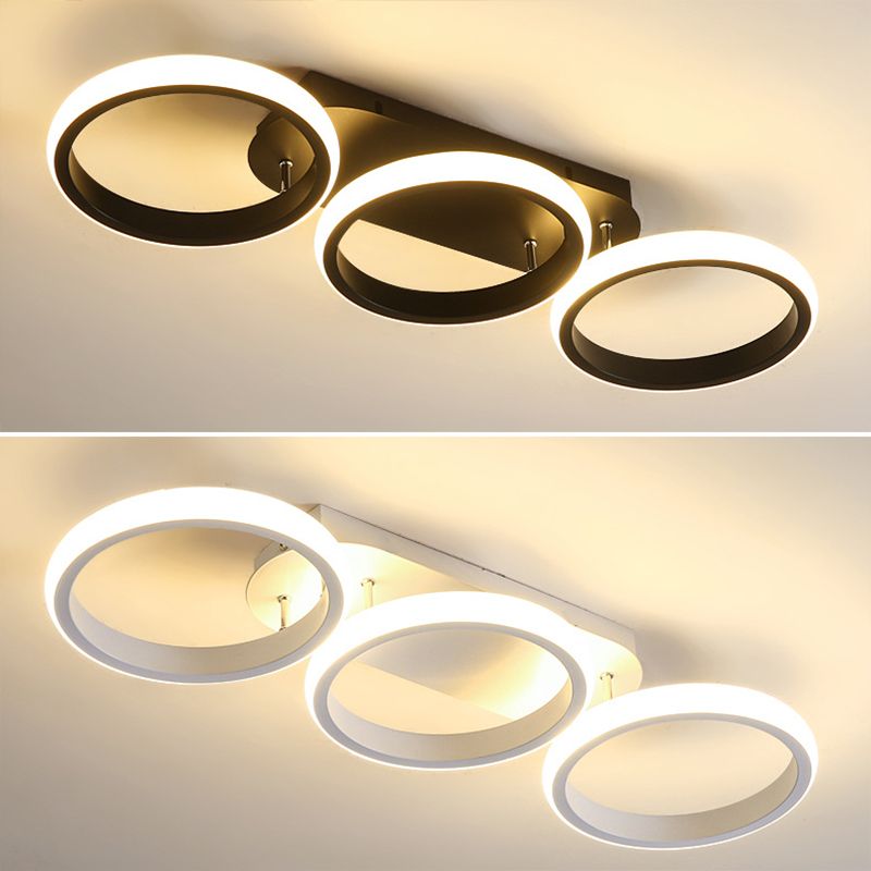 Multi Lights Moderne Scandinavische semi-inbouwlamp Ijzer en acryl schaduw LED-licht voor keuken