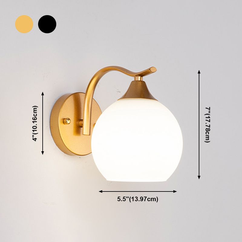 Hedendaagse stijl Orb wand gemonteerd licht glas 1 lichte wand gemonteerd lamp