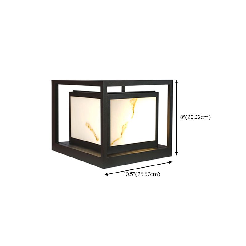 Contemporary LED Pillar Light Minimalist Solar Lighting Fixture for Backyard