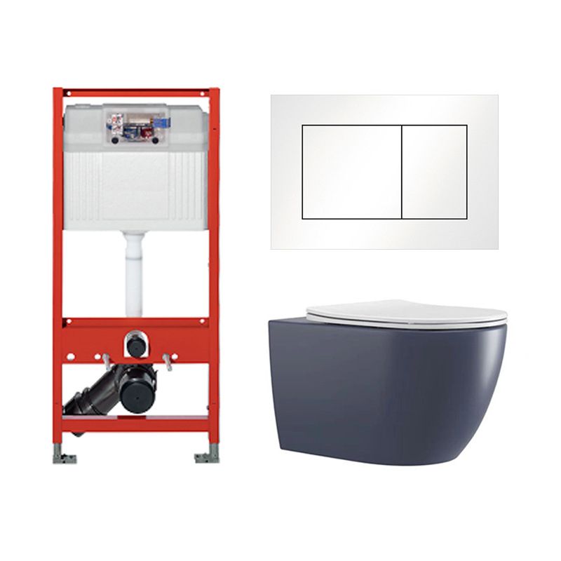 Contemporary Wall Hung Toilet Bowl Polished Finish Toilet with Glazed Surface