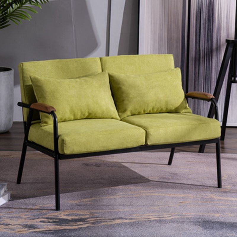 2-seater Sofa Square Arm 29.53" High with Black Frame  for Living Room