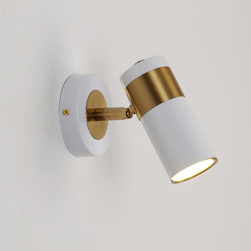 Lámpara de pared dorada de pared de pared de metal simple para la sala de estudios junto al lado de la cama