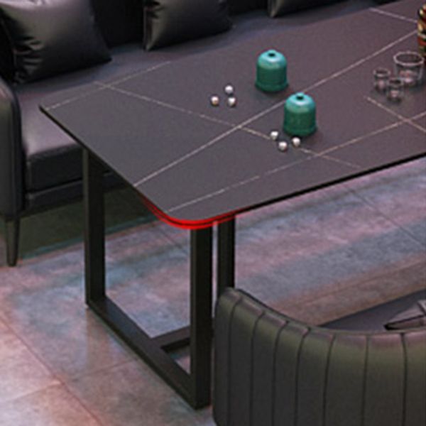 Industrial Style Dining Table Black Base Dining Table for Dining Room