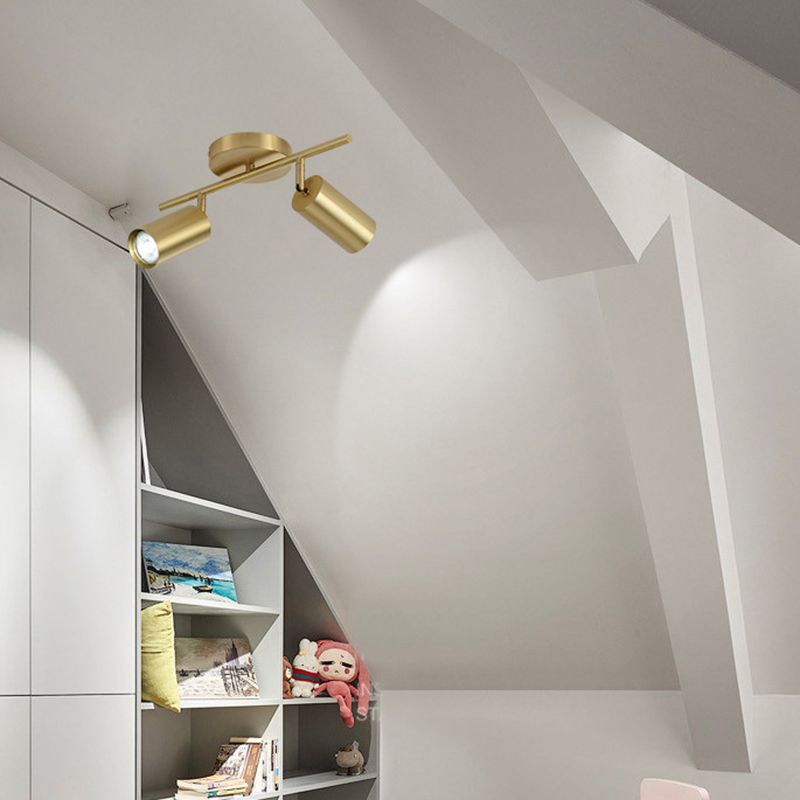 Postmodern Simplicity Cylinder Vanity Sconce Lights Brass Wall Mount Light Fixture for Bathroom