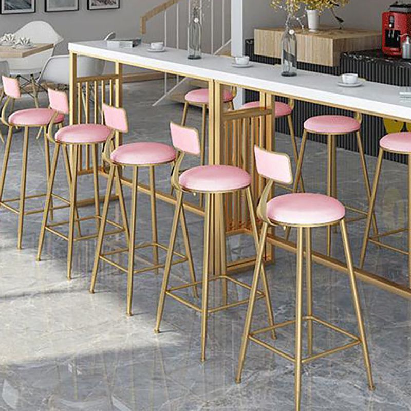 Glam Style Bar-height Table Metal Base Table for Living Room