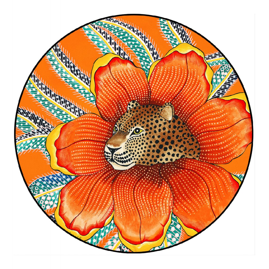 Oranje modern vloerkleed tijgerpatroon polyester gebied tapijt niet-slip achterste vloerkleed voor woningdecoratie