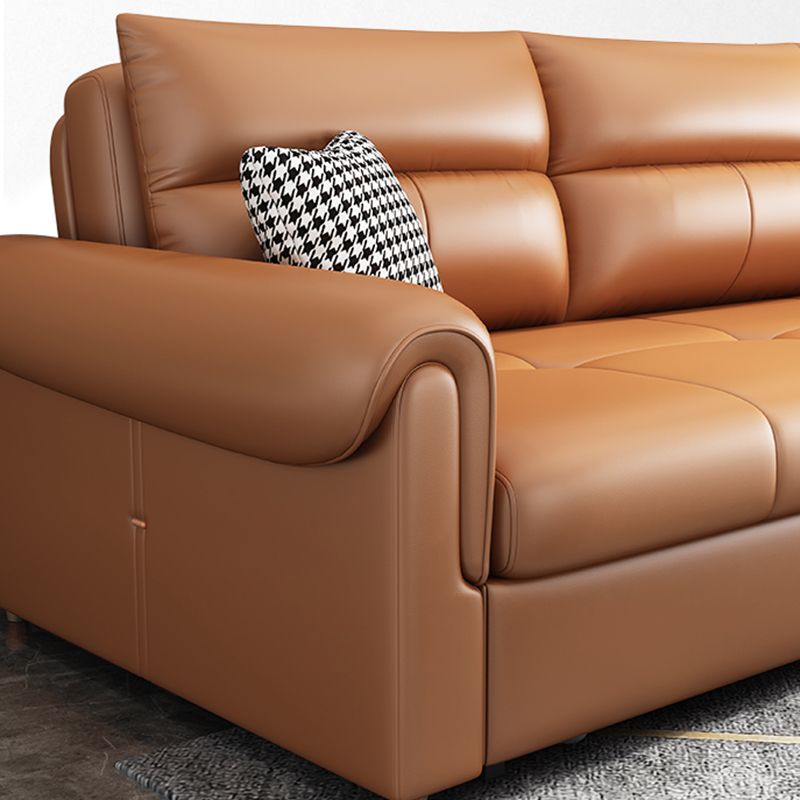 Modern Sleeper Sofa Pillow Back Futon Sleeper Sofa Bed with Storage