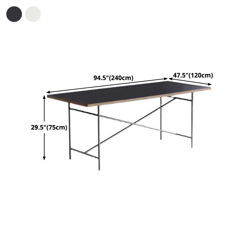 Rectangle Shape Dining Table Solid Wood Table Luxury Style with Sled Base