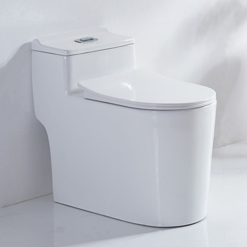 Skirted Toilet Traditional Floor Mount One-Piece Toilet with Slow Close Seat