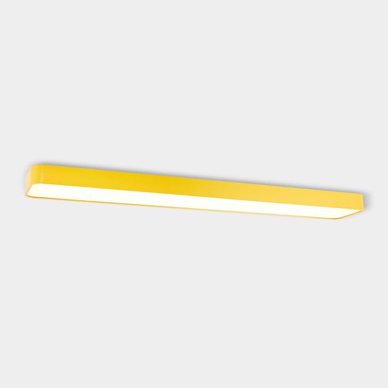 Rectangle Shape Ceiling Lamp Modern Aluminium 1 Light Flush Mount for Kindergarten